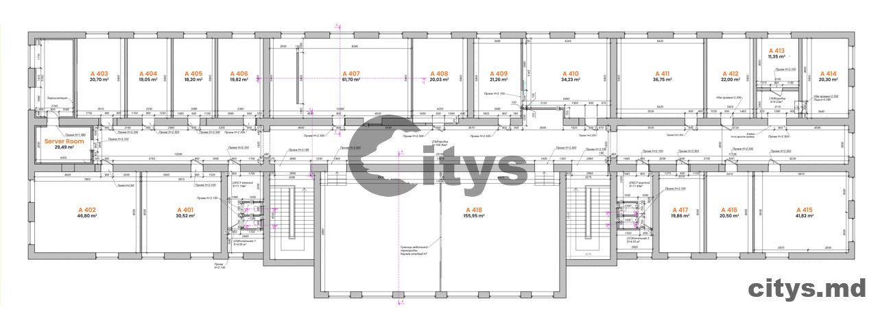Birou în chirie,Oficiu, 156m², Chișinău, Centru, bd. Iuri Gagarin photo 4