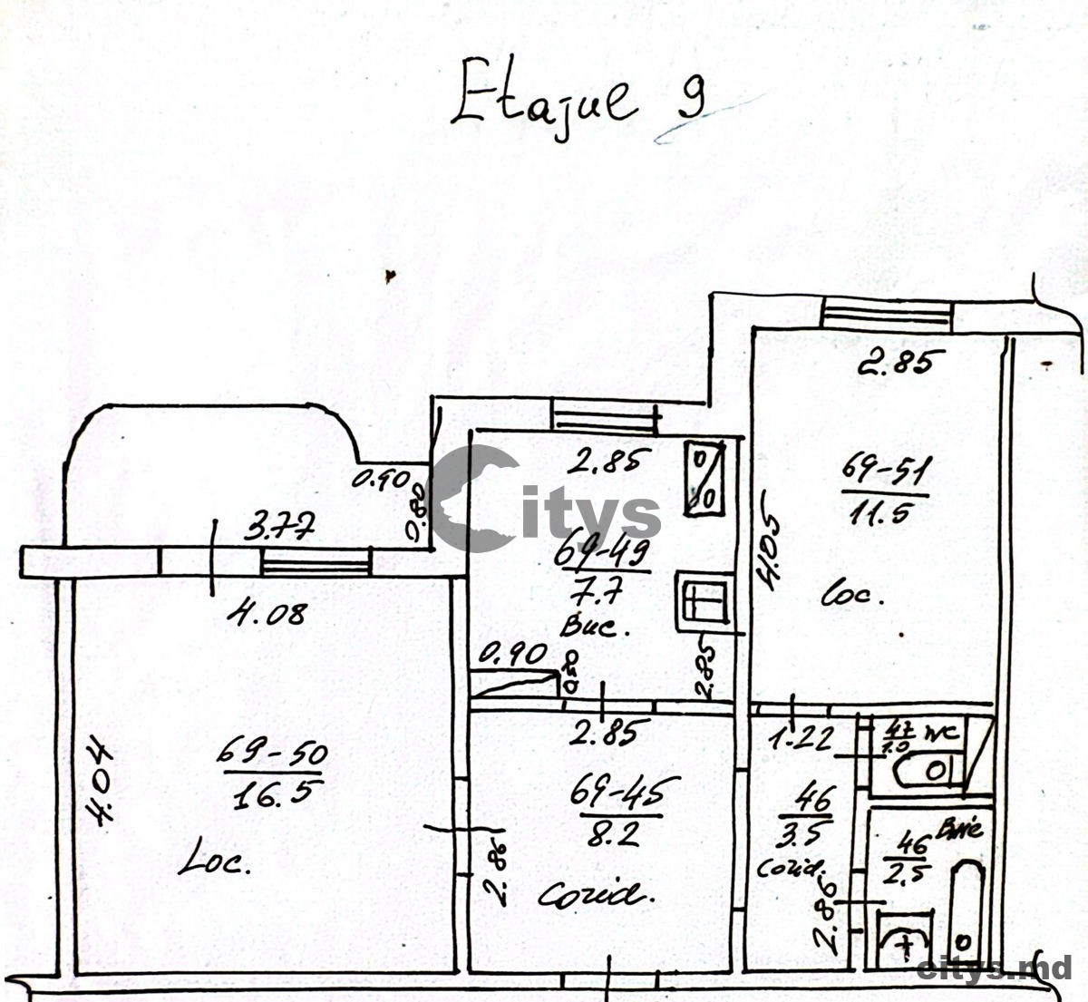 2-х комнатная квартира, 56м², Chișinău, Ciocana, str. Nicolae Milescu Spătarul photo 15