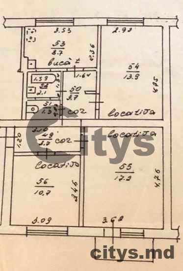 Apartament cu 3 camere, 65m², Chișinău, Râșcani, str. Bogdan Voievod photo 9