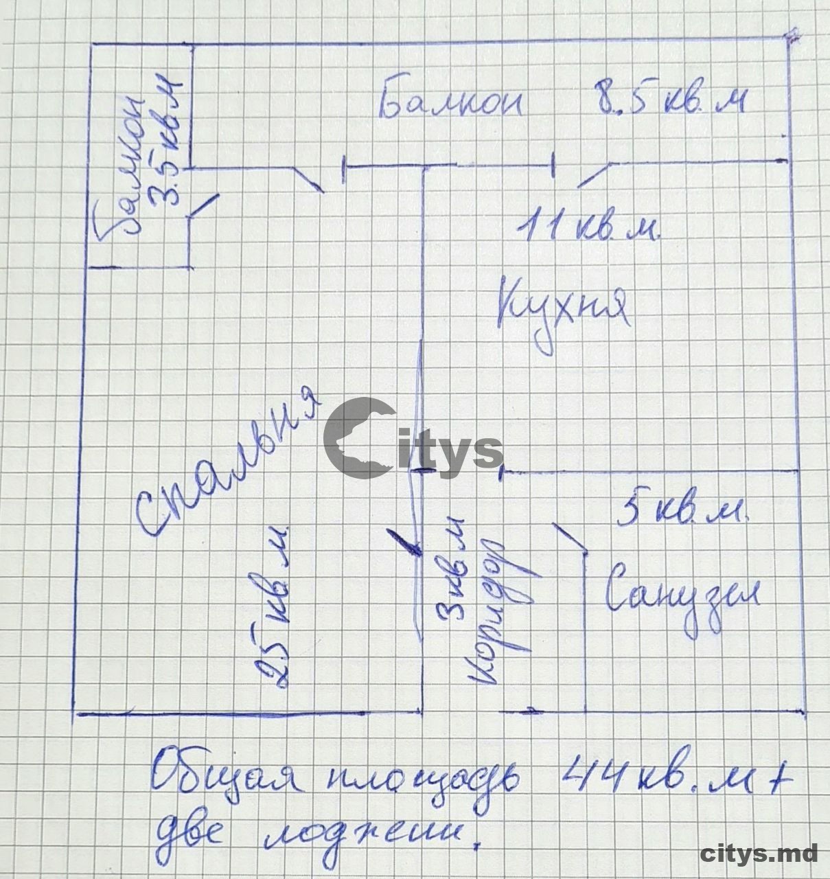 Apartament cu 1 cameră, 44m², Chișinău, Botanica, bd. Dacia photo 5