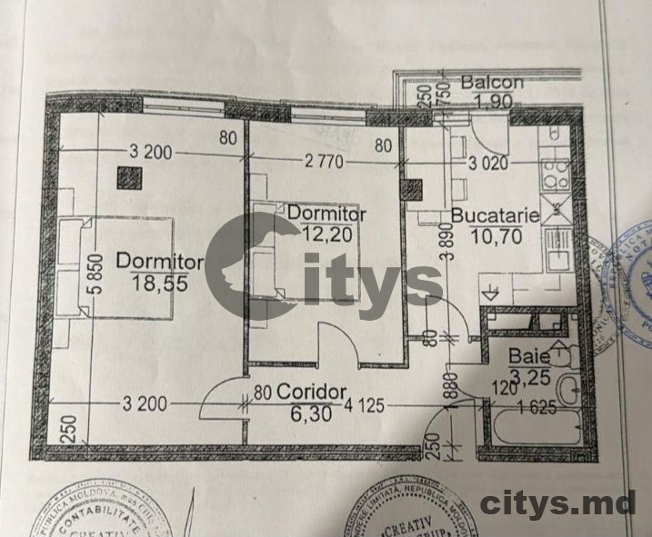 2-х комнатная квартира, 53м², Chișinău, Ciocana, str. Nicolae Milescu Spătarul photo 8