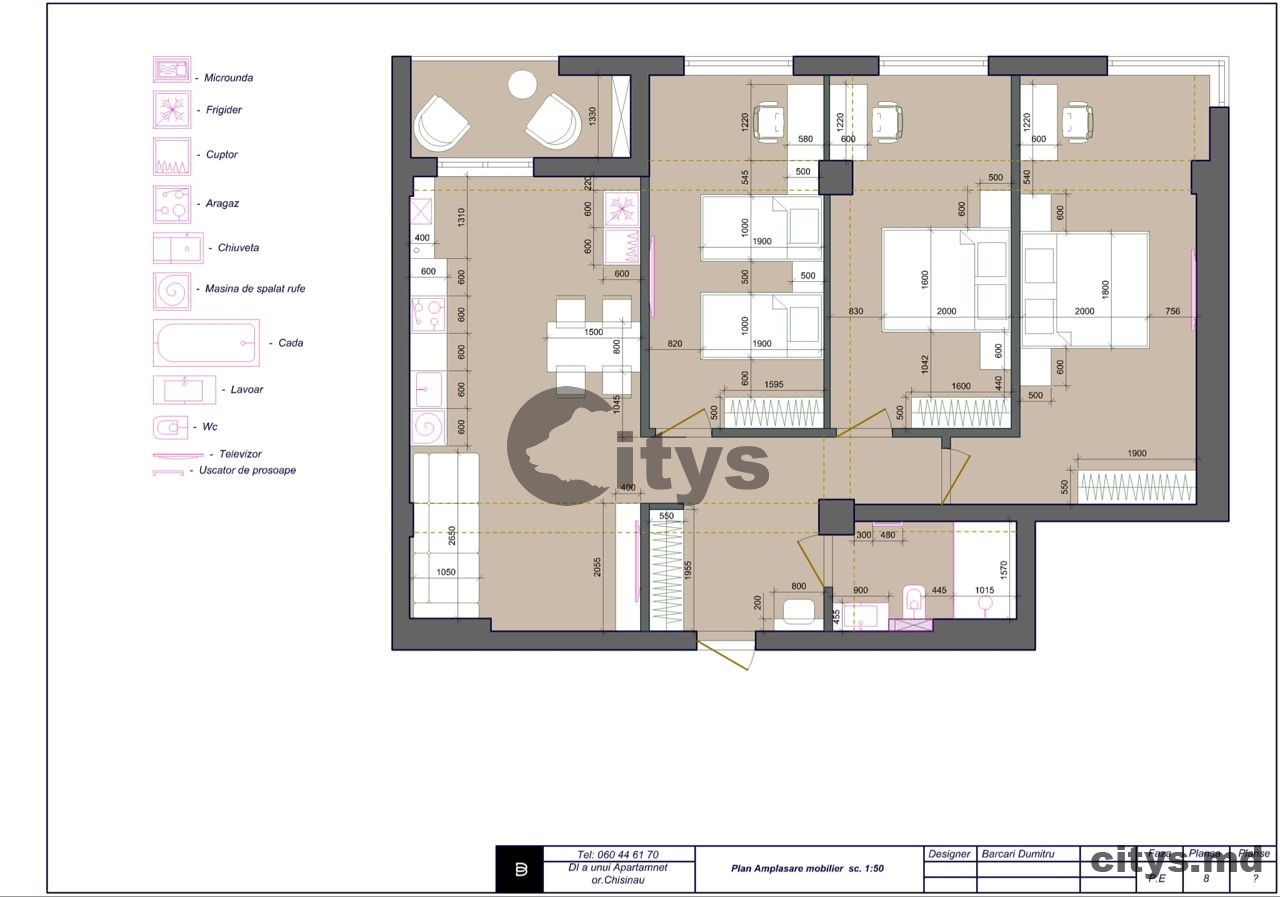 Apartament cu 3 camere, 93m², Chișinău, Sculeni, str. Calea Ieșilor photo 3 - citys.md Apartament cu 3 camere, 93m², Chișinău, Sculeni, str. Calea Ieșilor photo 2