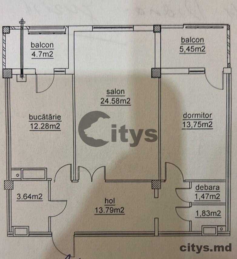 Apartament cu 2 camere, 80m², джинта латина photo 1