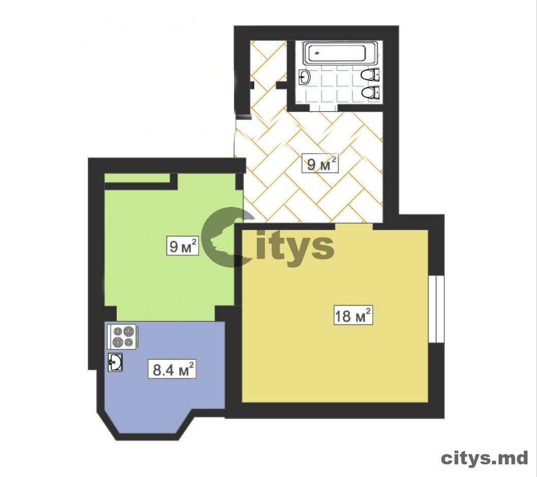 Apartament cu 1 cameră, 47m², Petru Zadnipru photo 0