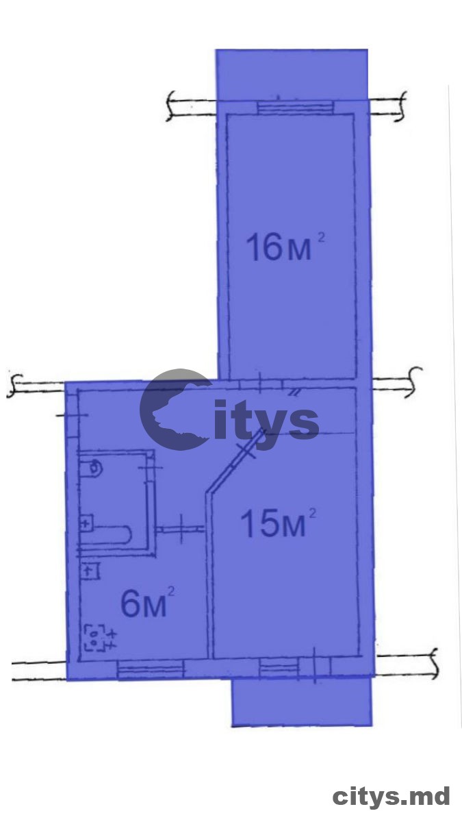 Apartament cu 2 camere, 48m²,Botanica, шоссе Muncesti photo 8