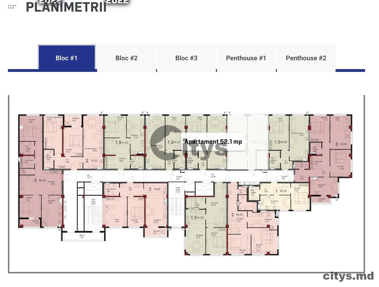 Apartament cu 2 camere, 52m², Str Ialoveni photo 0