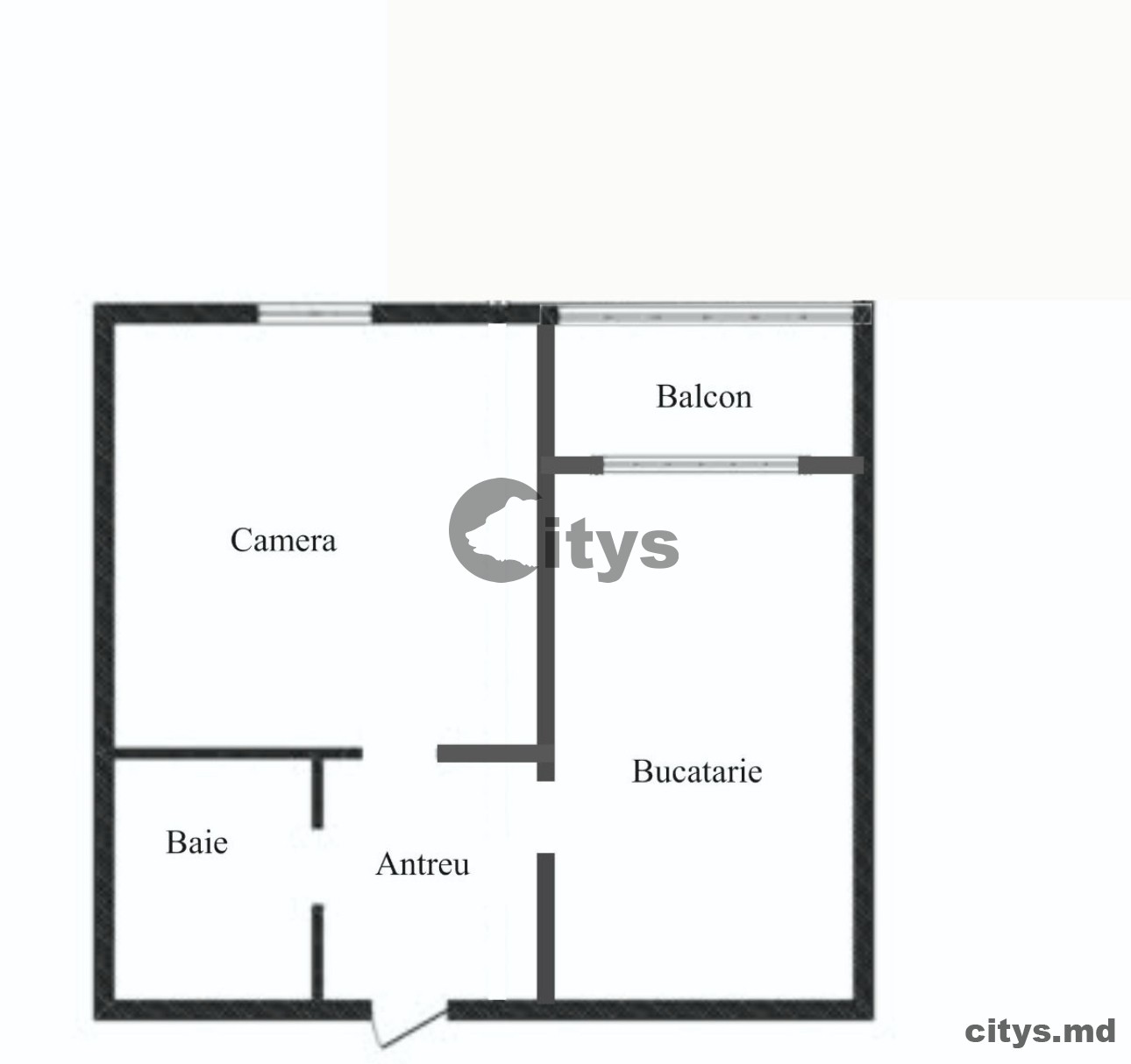 Apartament cu 1 camere, 42m², Dacia photo 5 - citys.md Apartament cu 1 camere, 42m², Dacia photo 4