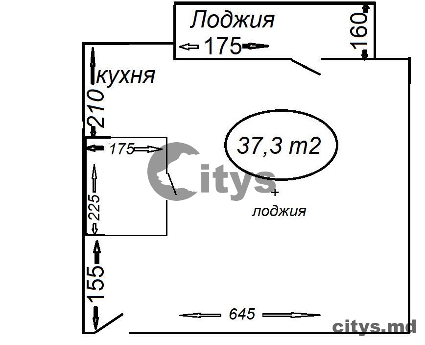 Apartament cu 1 cameră, 62500m², Ion Creangă photo 10 - citys.md Apartament cu 1 cameră, 62500m², Ion Creangă photo 9