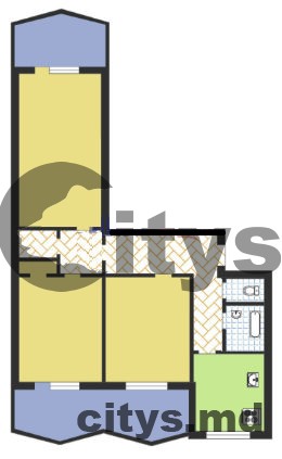 Apartament cu 3 camere, 72m², Bd. Dacia photo 1 - citys.md Apartament cu 3 camere, 72m², Bd. Dacia photo 0