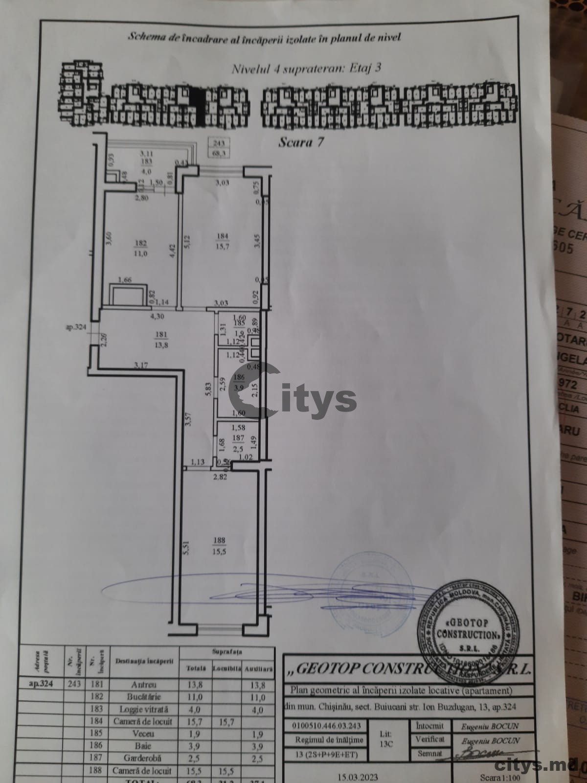 Apartament cu 2 camere, Buucani,68m², Ion Buzdugan photo 1 - citys.md Apartament cu 2 camere, Buucani,68m², Ion Buzdugan photo 0