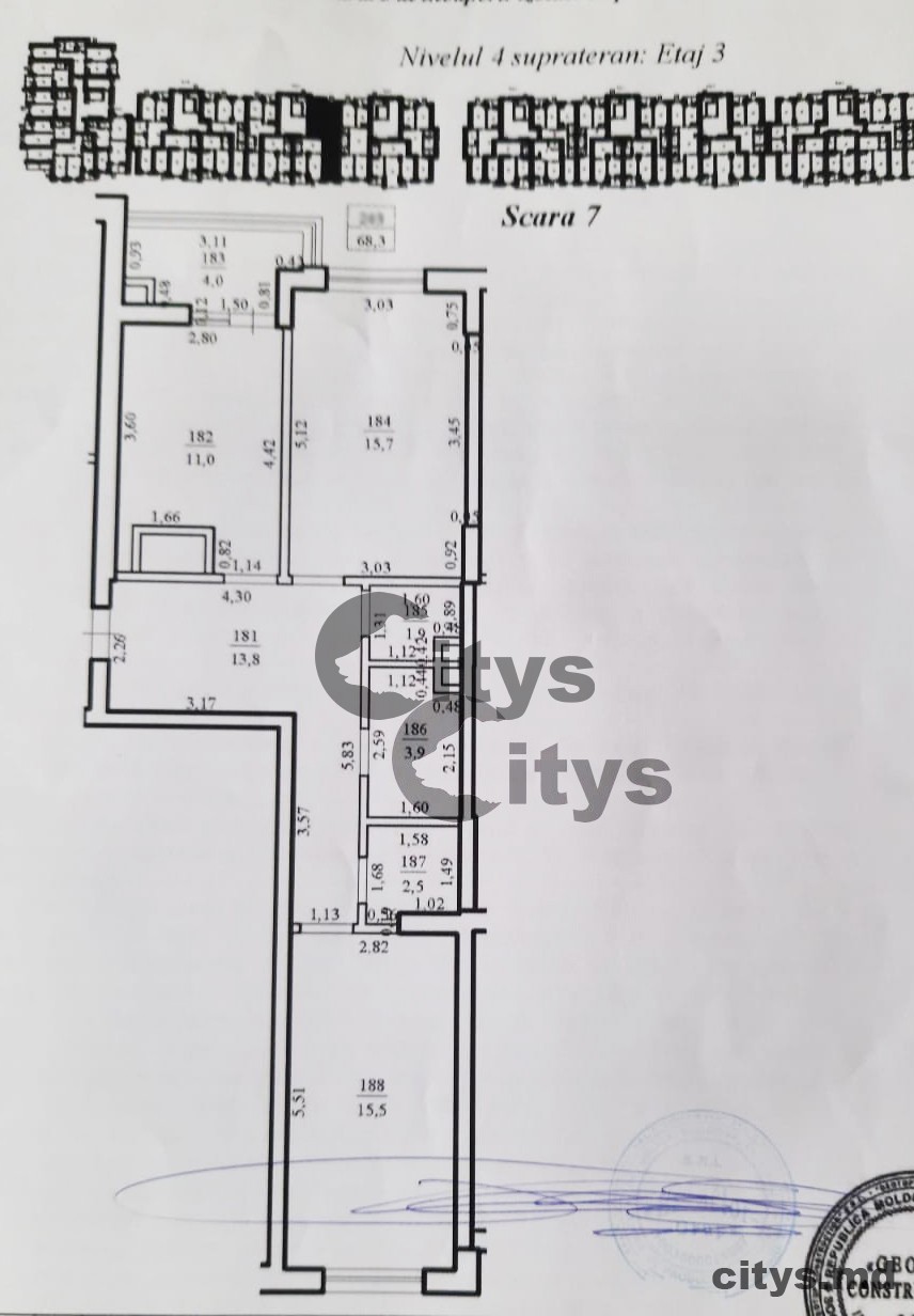 Apartament cu 2 camere, 68m², Ion Buzdugan 6958 photo 3 - citys.md Apartament cu 2 camere, 68m², Ion Buzdugan 6958 photo 2