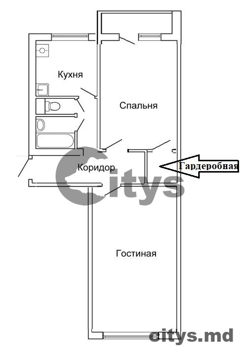 2-х комнатная квартира, 50м², Şoseaua muncești photo 8 - citys.md 2-х комнатная квартира, 50м², Şoseaua muncești photo 7