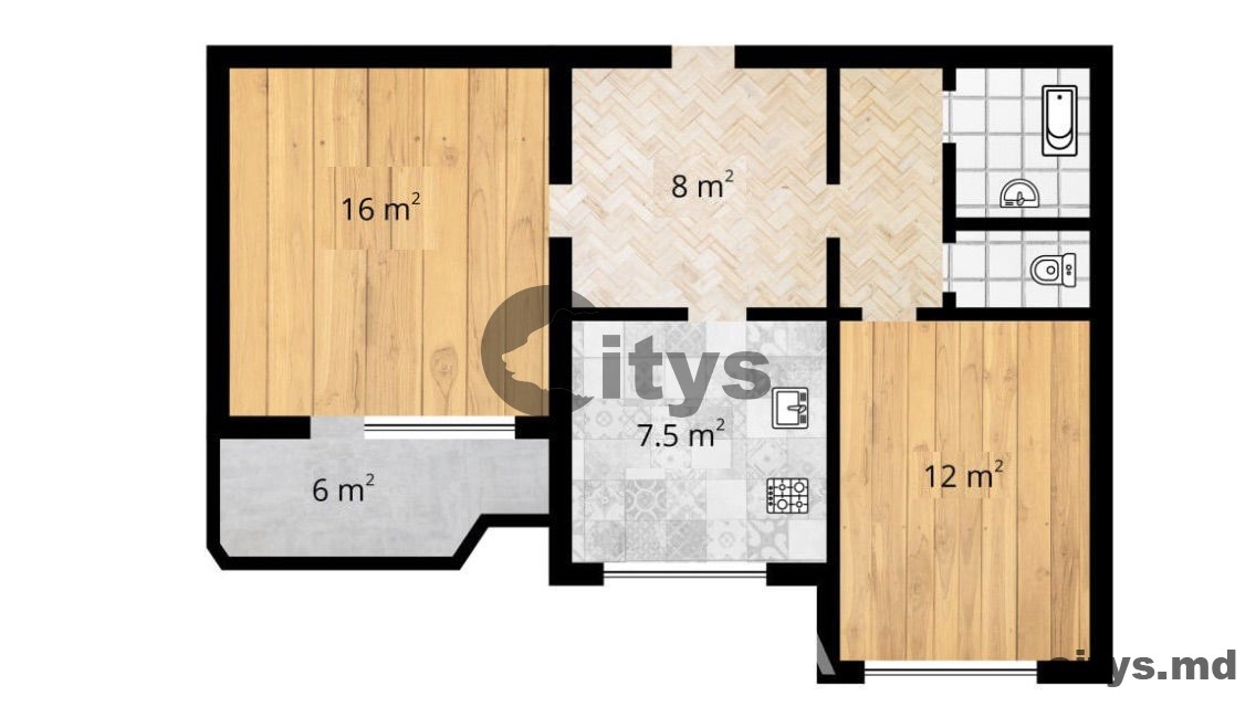 2-х комнатная квартира, 53м², Dacia 7238 photo 9