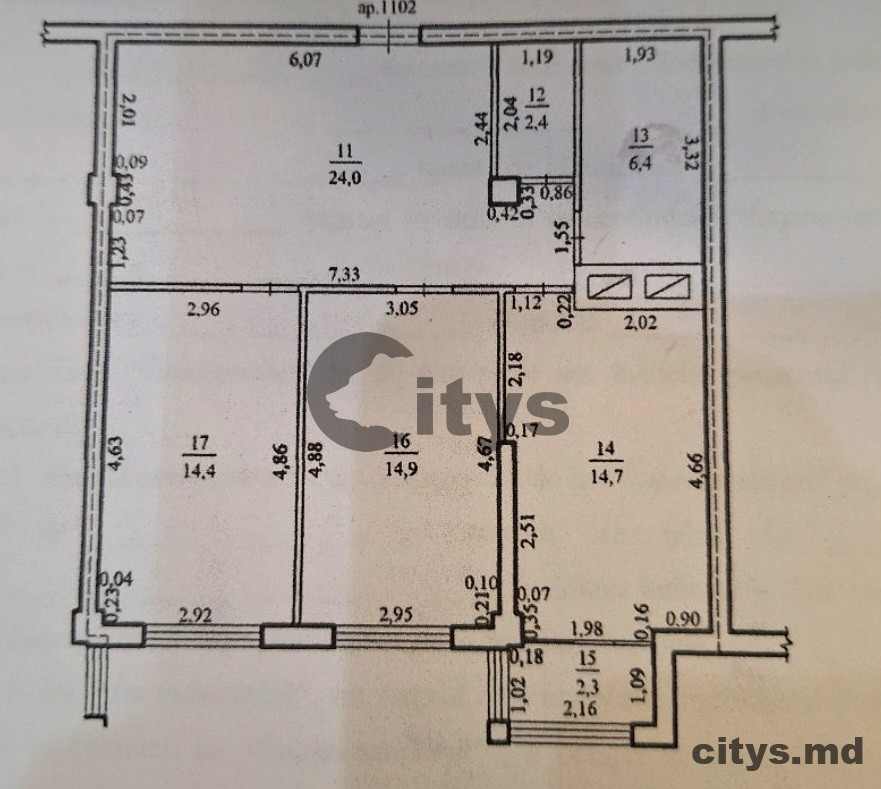 Apartament cu 2 camere, 79m², Iazului photo 2 - citys.md Apartament cu 2 camere, 79m², Iazului photo 1