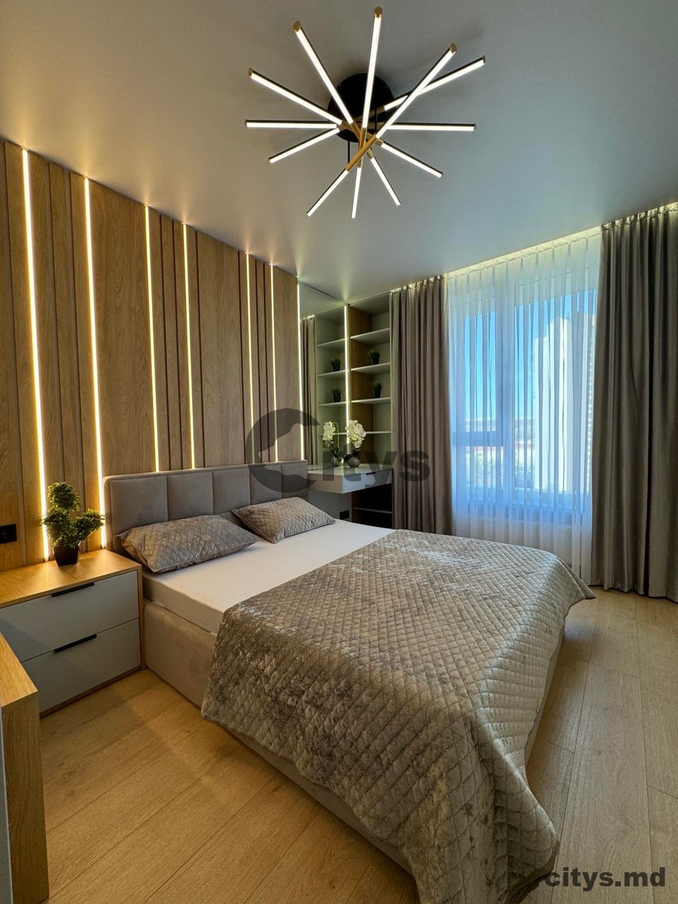 chirie-Apartament cu 2 camere, Riscani 70m², bd. Renasterii Nationale photo 0