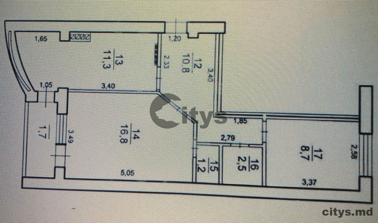 Apartament cu 2 camere, Centru 54m², str. Nicolae Milescu Spătarul photo 7