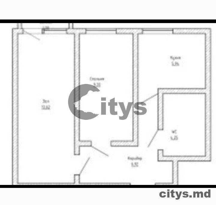 Apartament cu 2 camere, 44m², Hristo Botev photo 1 - citys.md Apartament cu 2 camere, 44m², Hristo Botev photo 0