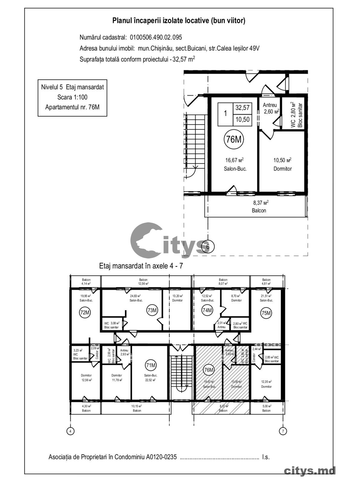 Apartament cu 2 camere, 44m², Sculeni, Каля Ешилор photo 0