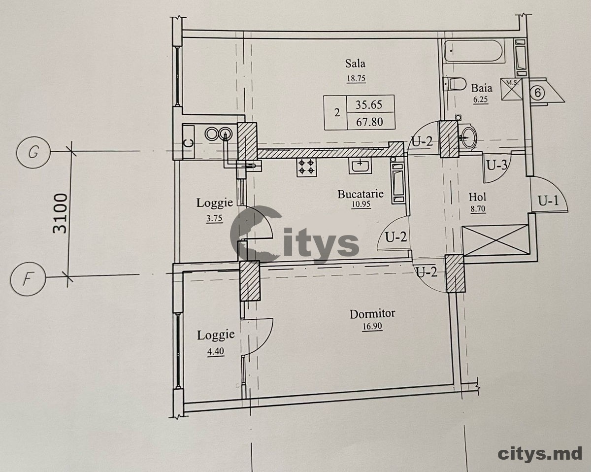 Apartament cu 2 camere, Botanica 68m², str. Grădina Botanică photo 1