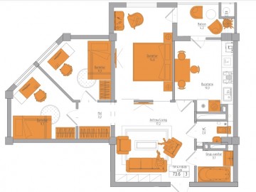 Apartament cu 3 camere, 77m², sos Hincesti photo