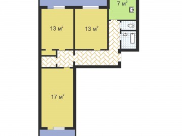 Apartament cu 3 camere, Botanica 72m², bd. Traian photo